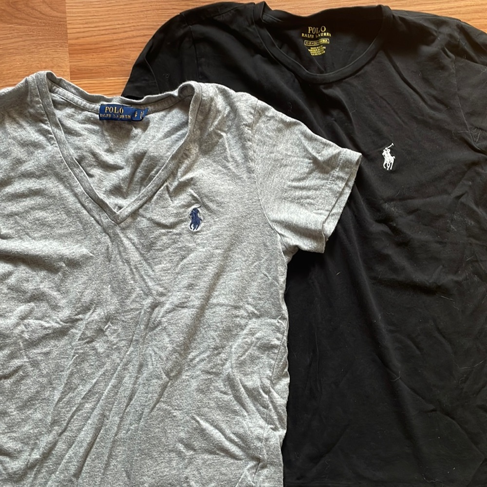 Ralph Lauren t shirt size small black and grey